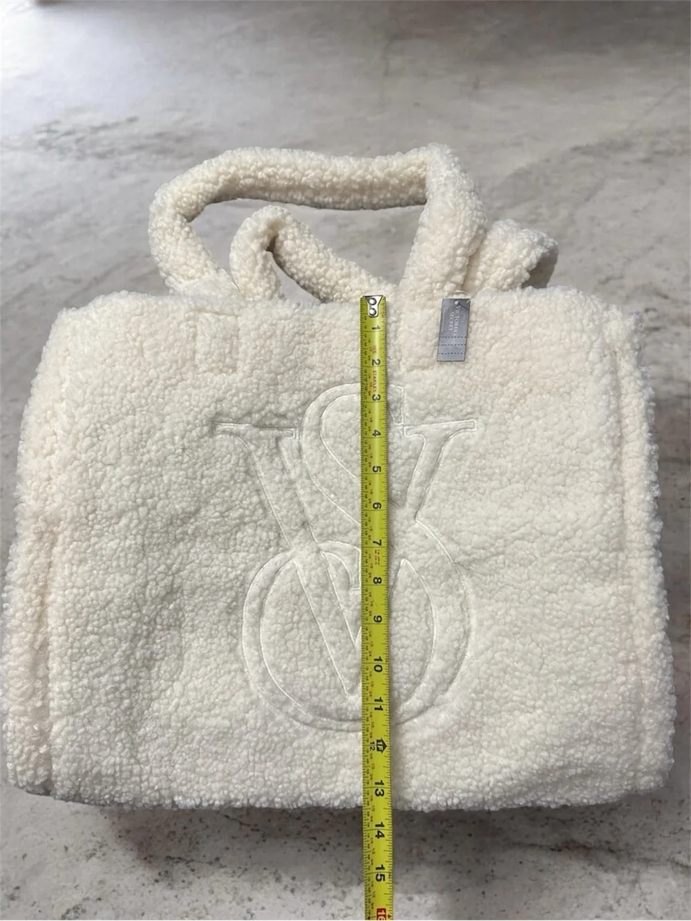 Victoria's Secret White Tote with Embossed VS Logo